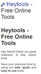 Mobile Screenshot of heytools.com